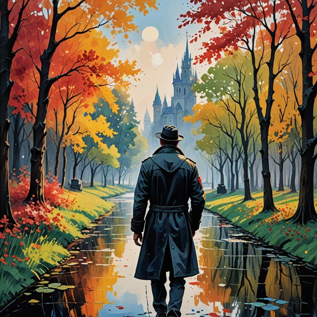 Love and Pain: Gouache and Watercolor Impressionist Painting