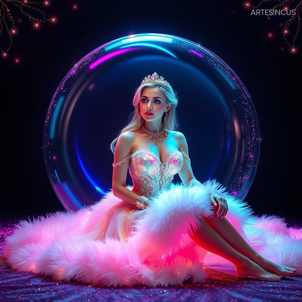 Hyperrealistic Christmas Goddess in Velvet Splendor