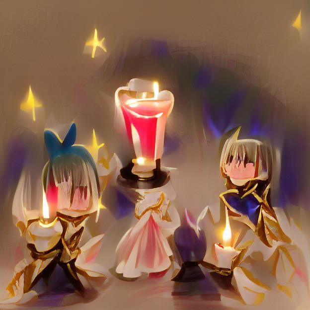 Single Candlelight Flame in the Darkness