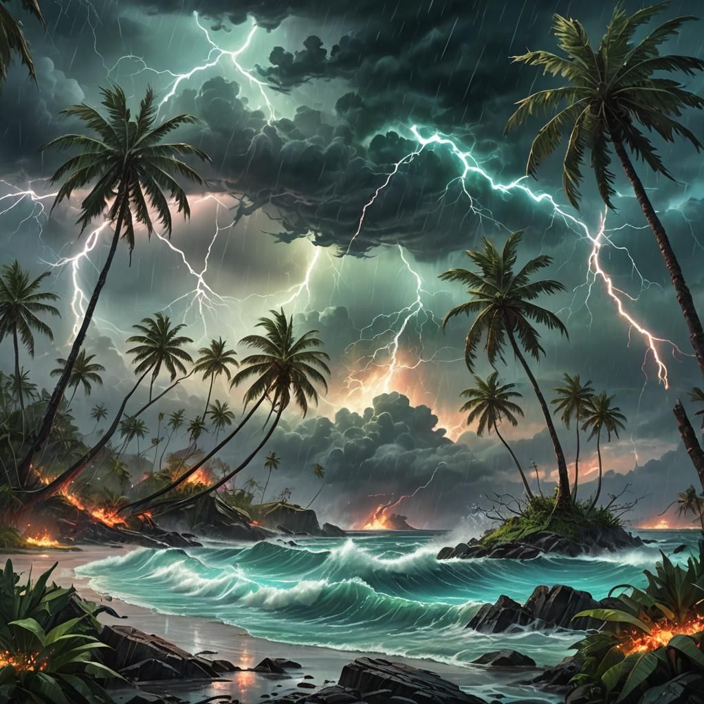 Island in a Hurricane, Fantasy Concept Art