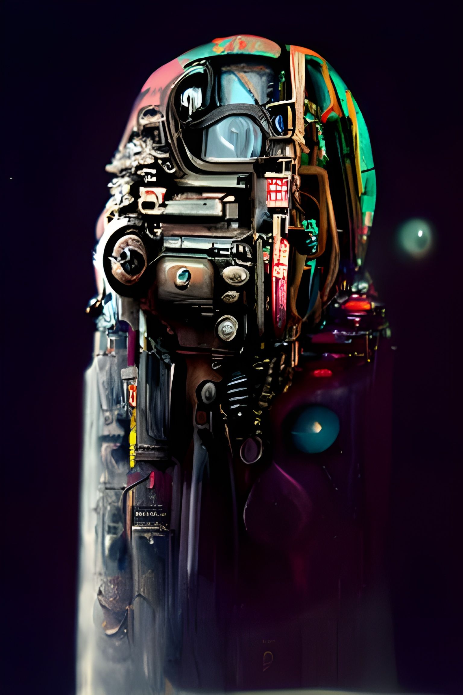 Sci-Fi Steampunk Art in Pastel Tones