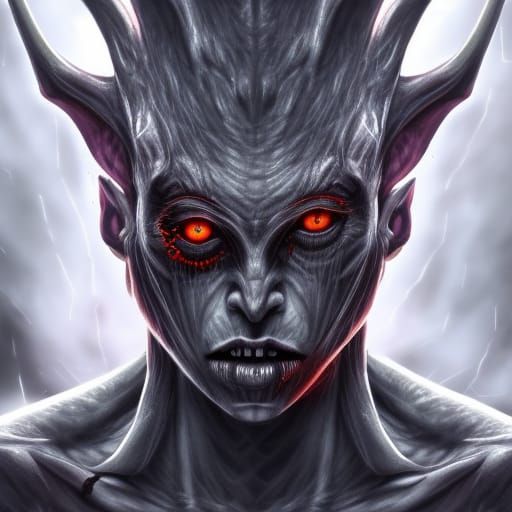 Tribal Fire King with Spine Crown in Dark Fantasy Style