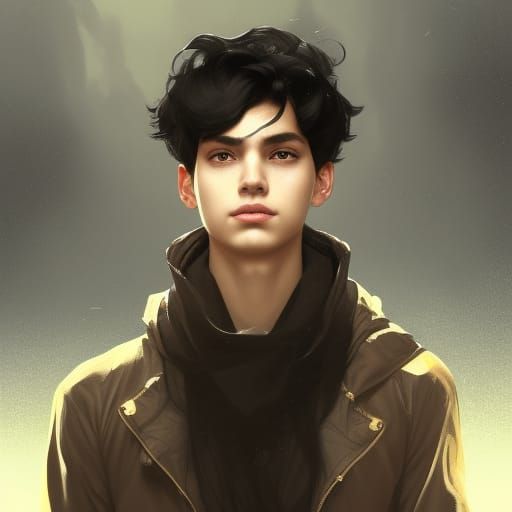 Golden Eyed Teen Portrait in Hyperdetailed Style