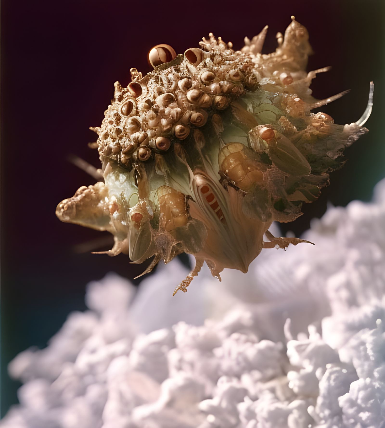 Abstract Microscopic Mandelbulb Fractal Art