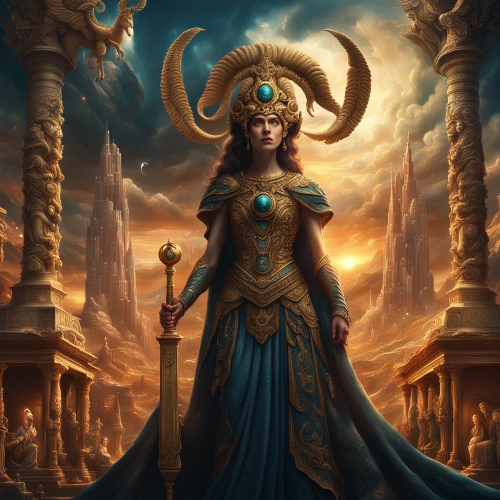 Goddess of Aries: Epic Digital Matte Painting