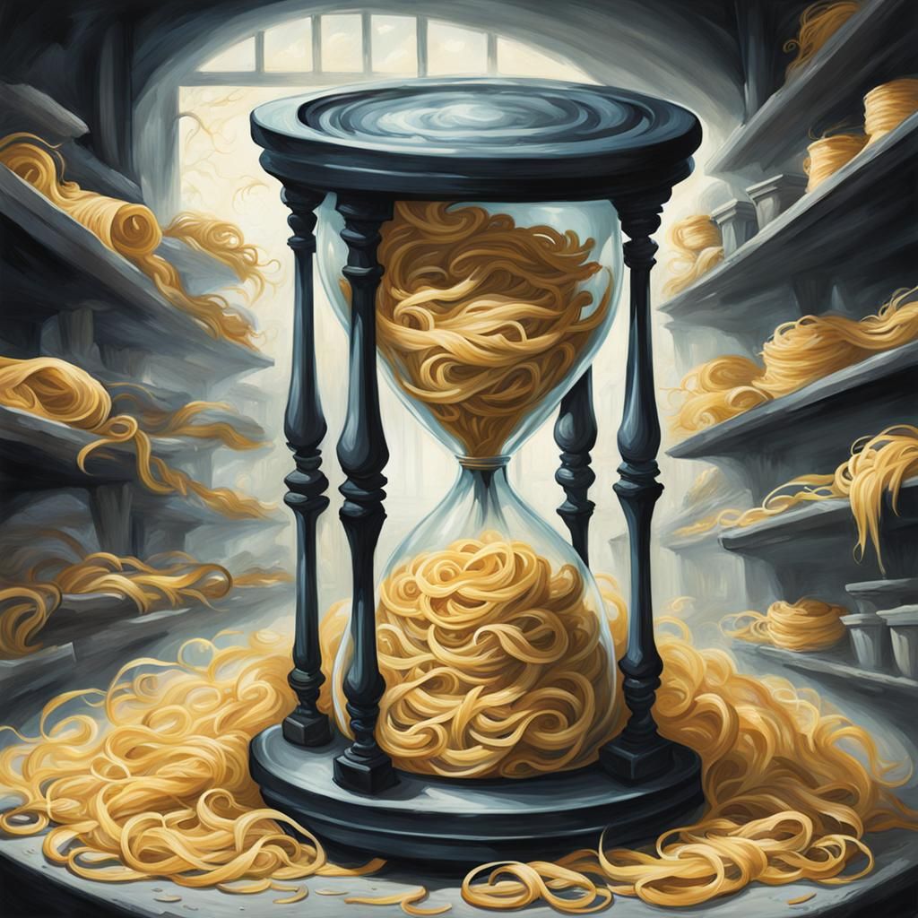 Sinister Hourglass Filled with Pasta