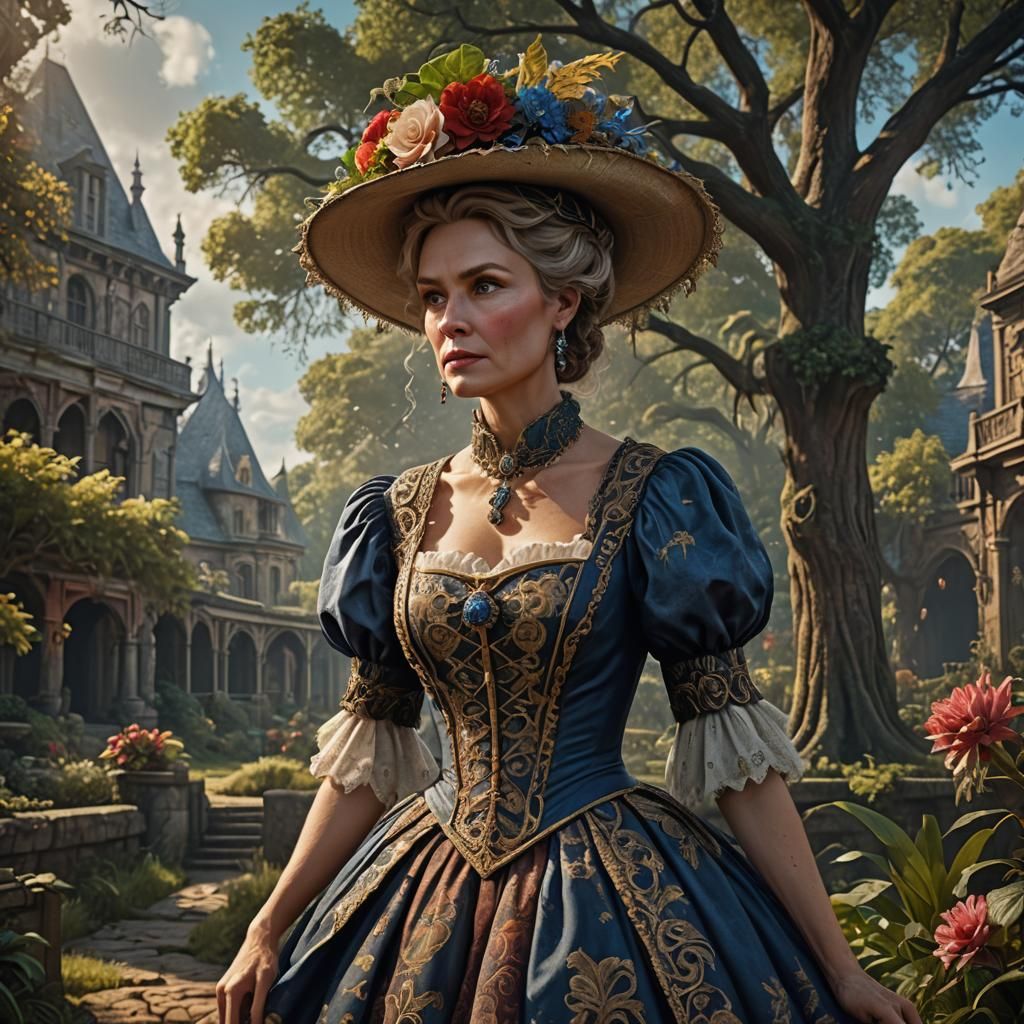 Southern Belle in Detailed Fantasy Art
