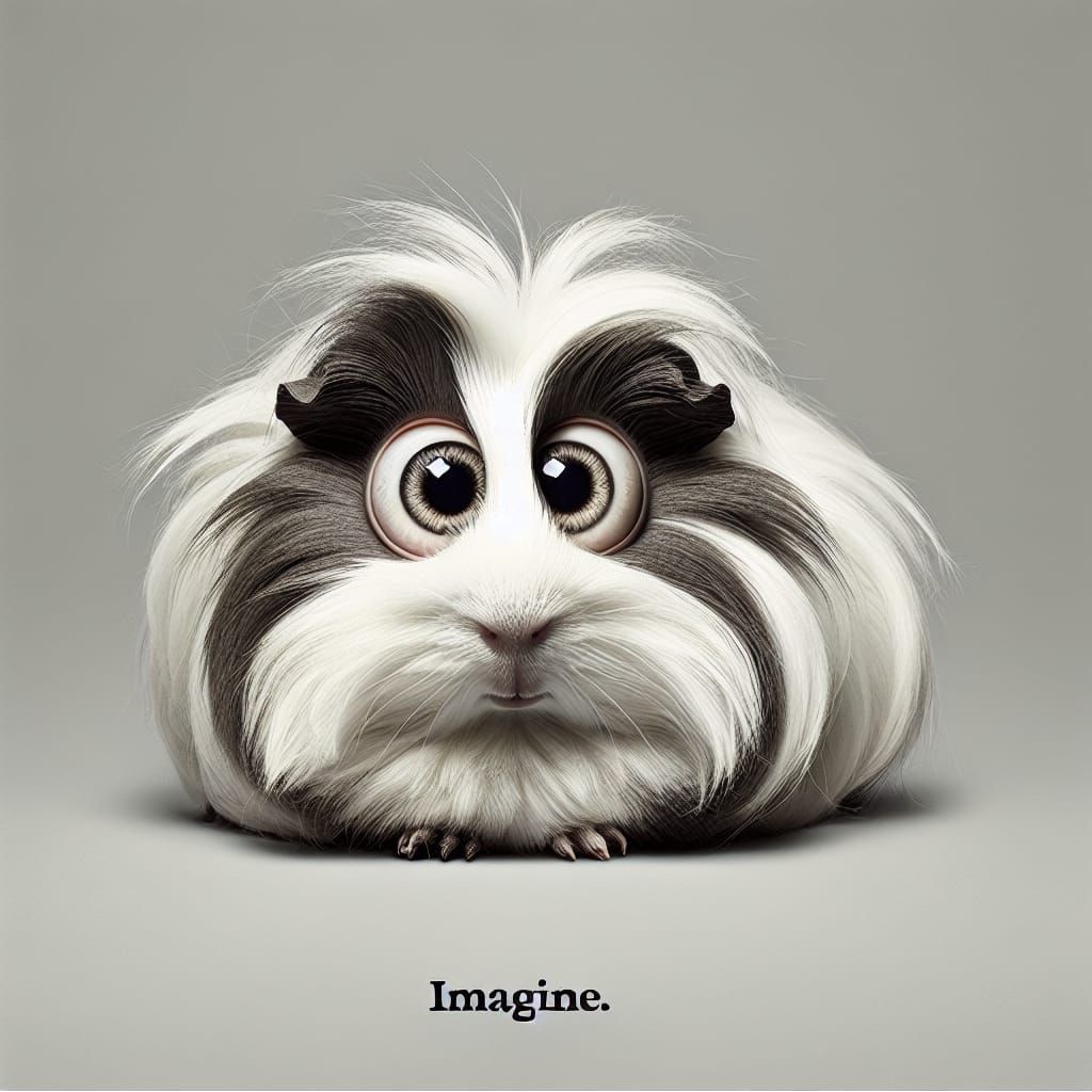 Guinea Pig with One Large Eye and Bulging Ring