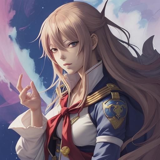 Anime-Style Captain in Japanese Manga Aesthetic