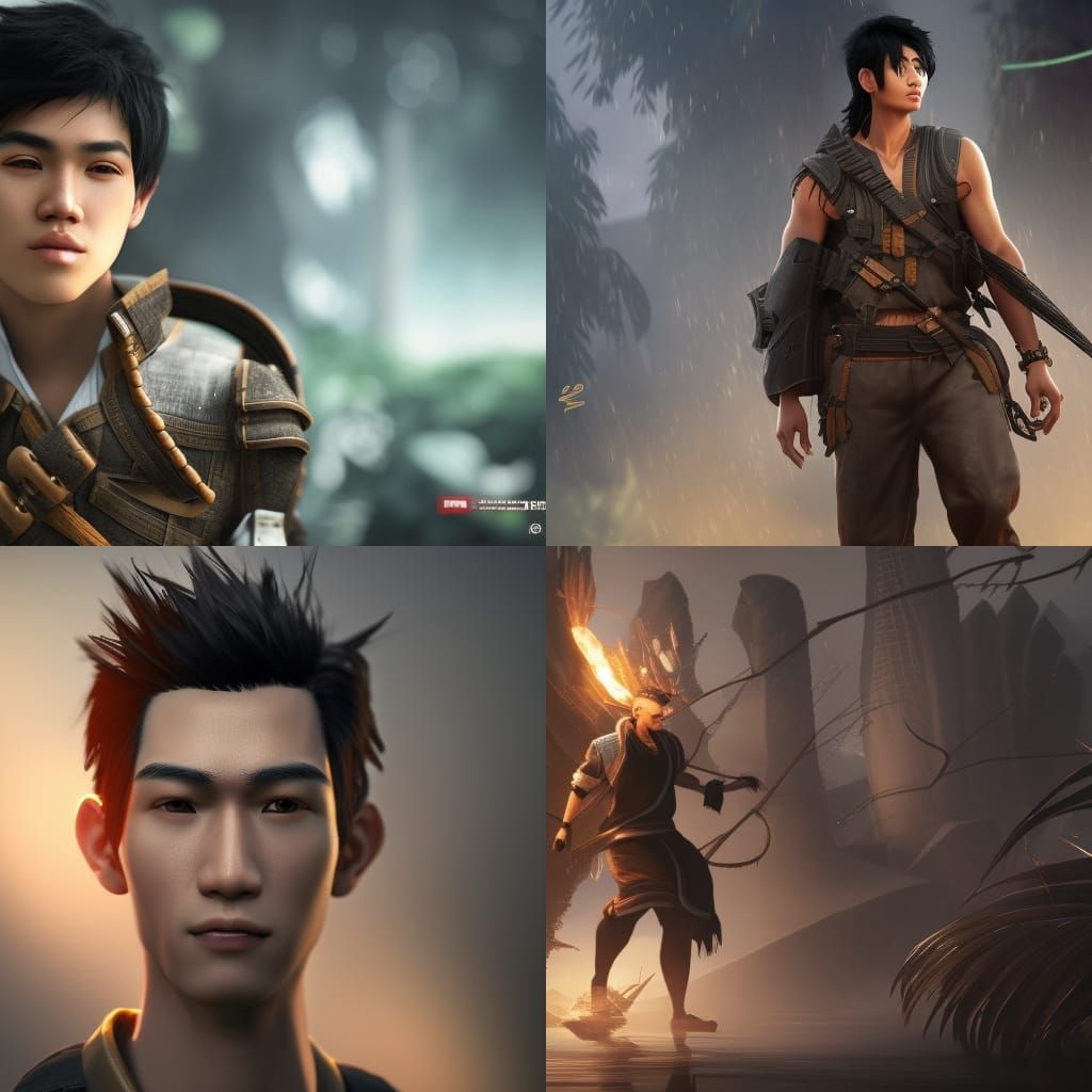 Vietnamese Man: Detailed 3D Game Cinematic Render