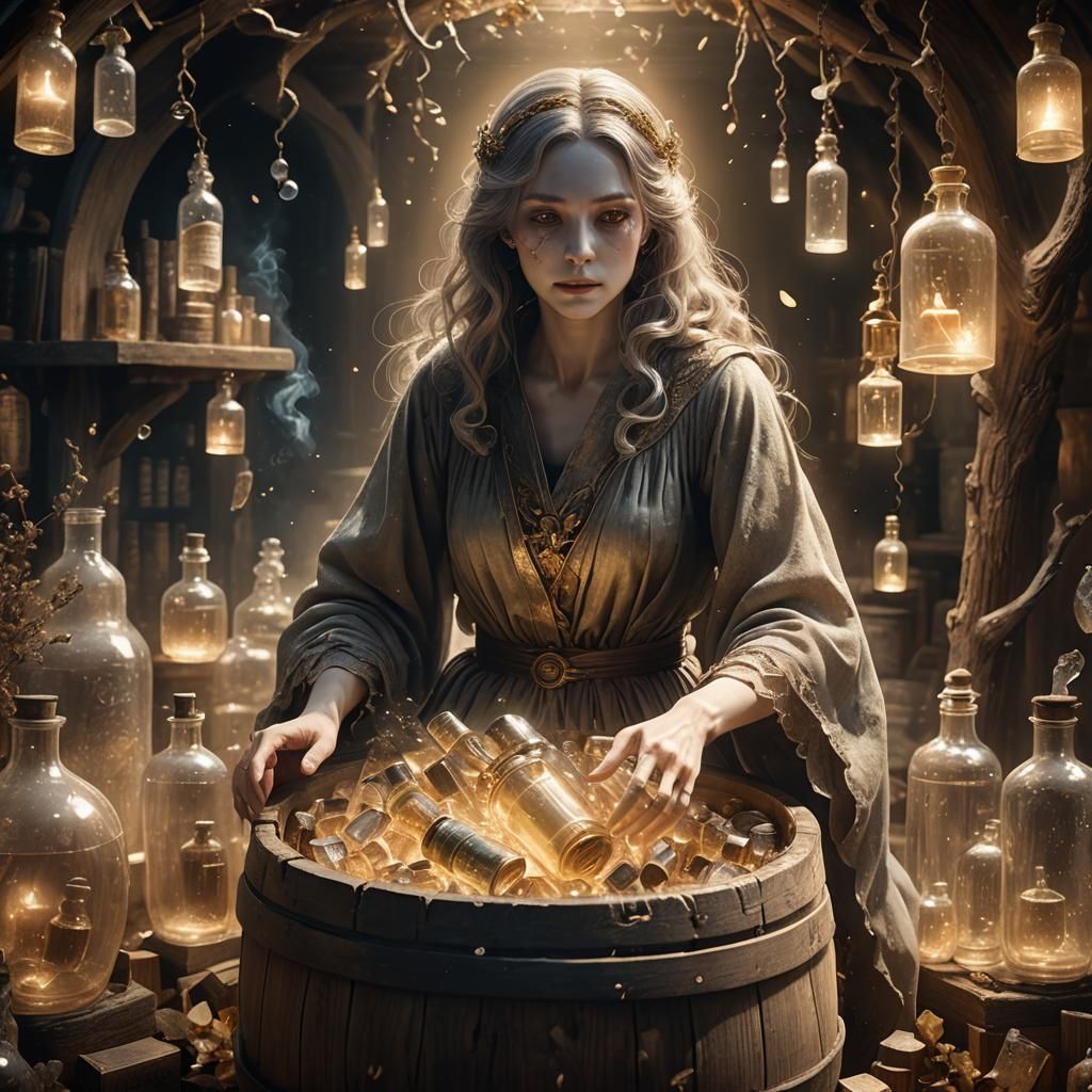 Ethereal Ghost Woman in 3D Anime Art