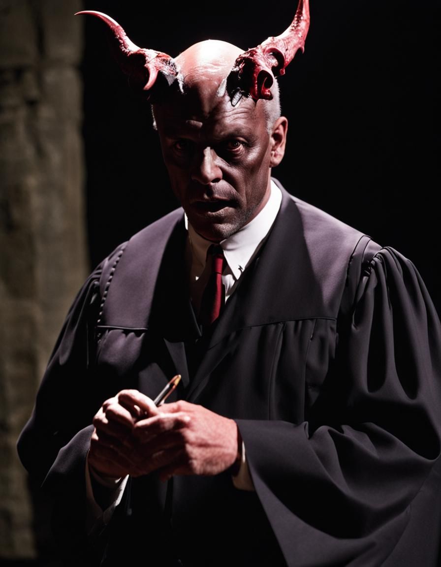 Eerie Headmaster Portrait in Digital Art Style