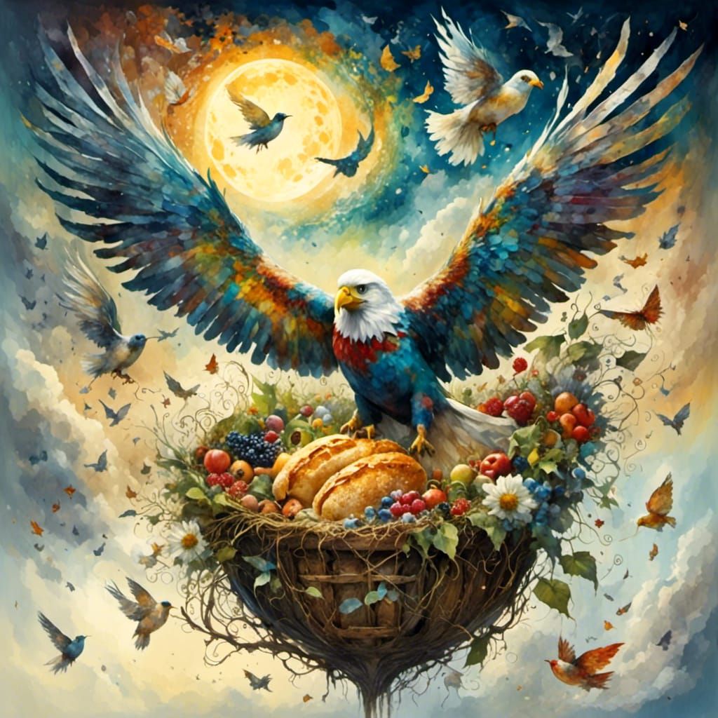 <lora:Josephine Wall Style:1.0> as freedom is a breakfastfoo...