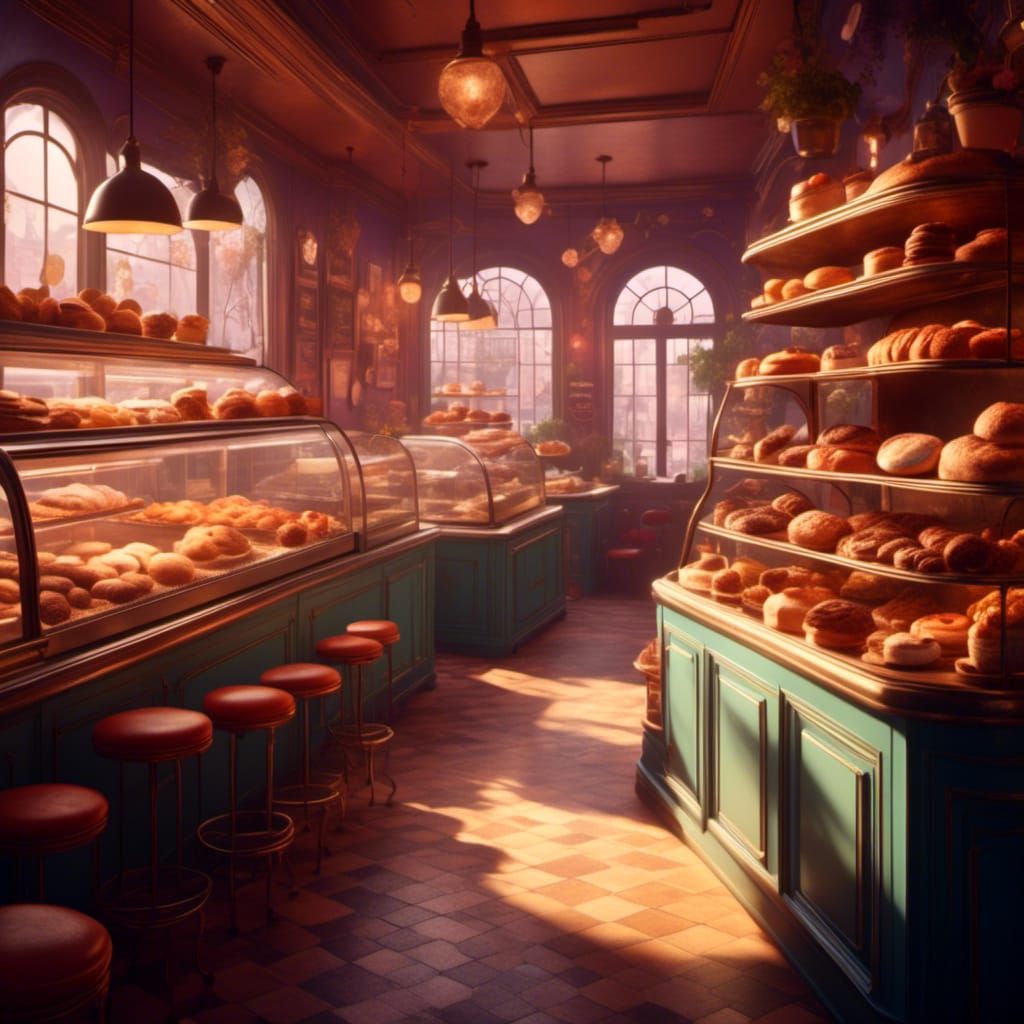 Cozy French Bakery Illustration