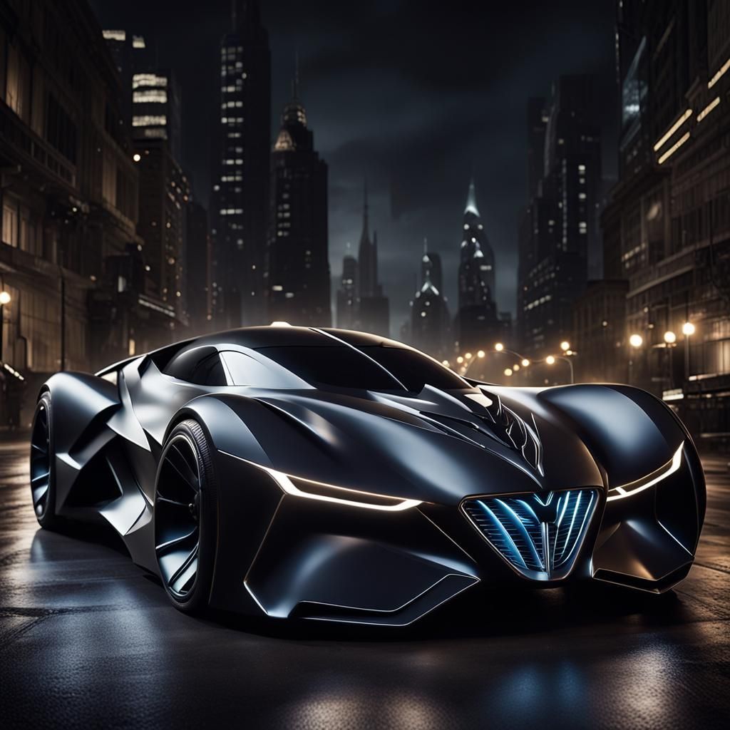 Futuristic Car Design in Dark Tones