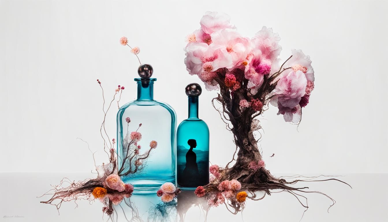 Alcohol Ink Still Life Portrait on Coastline