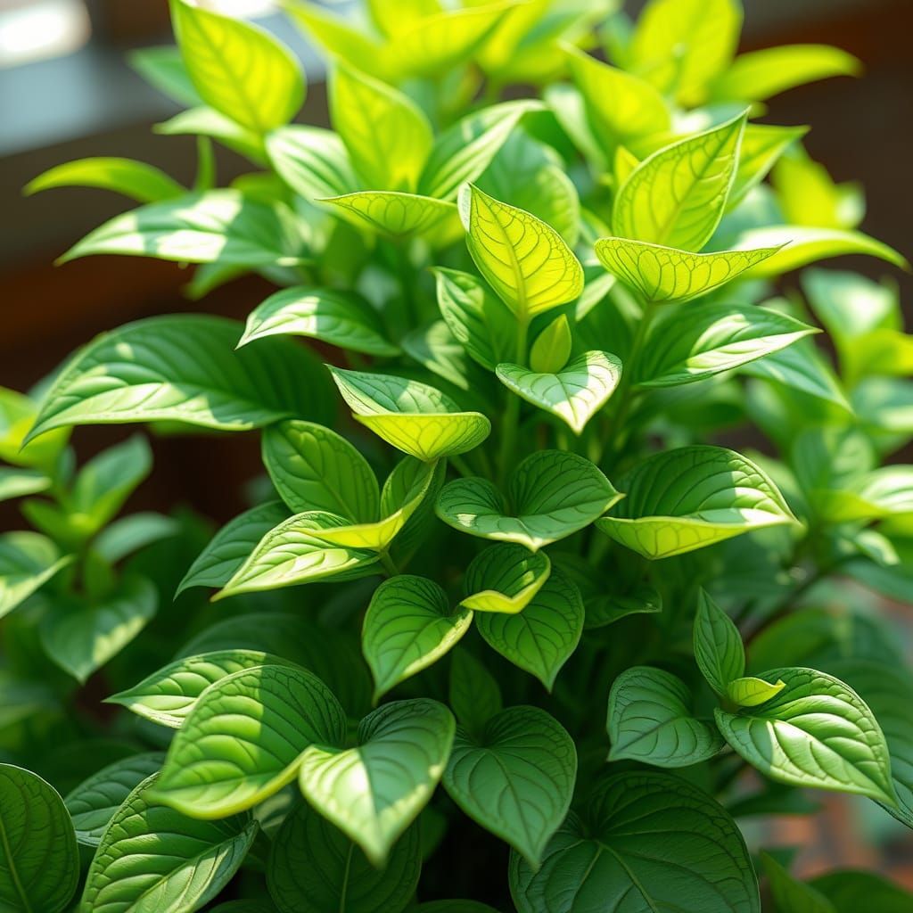 Lush Money Plant in 3D Anime Art Style