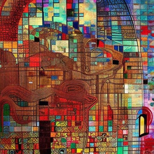 Fantastical Landscape in Expressionist Style