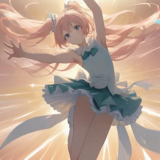 Hatsune Miku Ballet Dancer in Anime Style