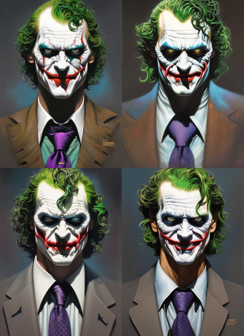 The Joker Crayon Caricature in Comic Book Style