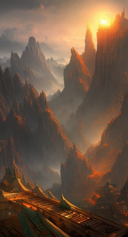 Greed: Detailed Matte Painting in Deep Color