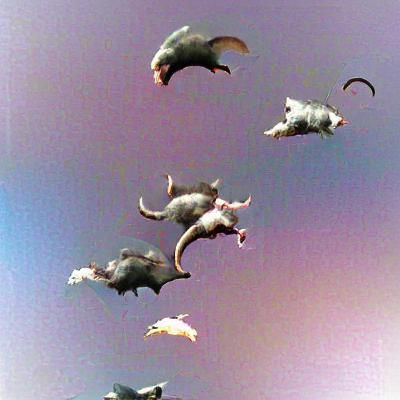 AI's Interpretation of Flying Rats