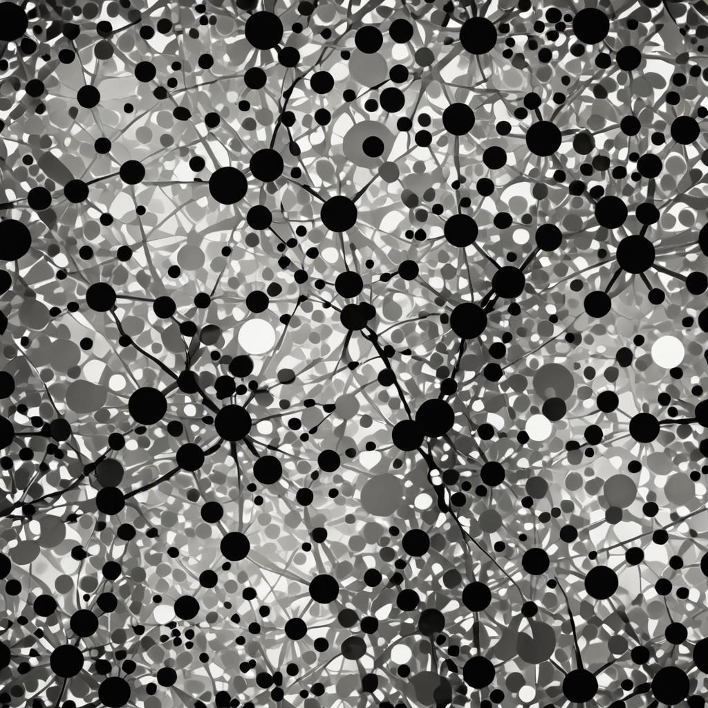 Abstract Photogram: High Contrast Silhouettes in Black and W...