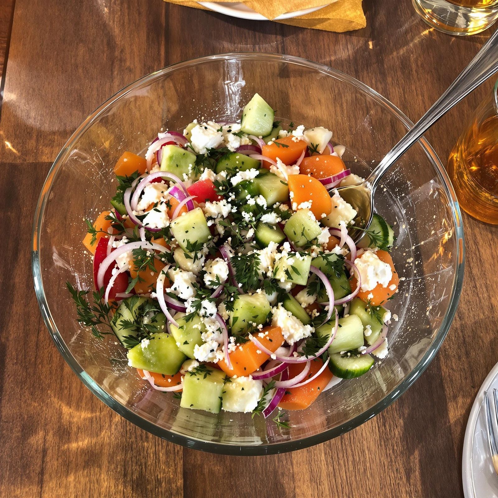 Rustic Bistro Salad in Golden Light