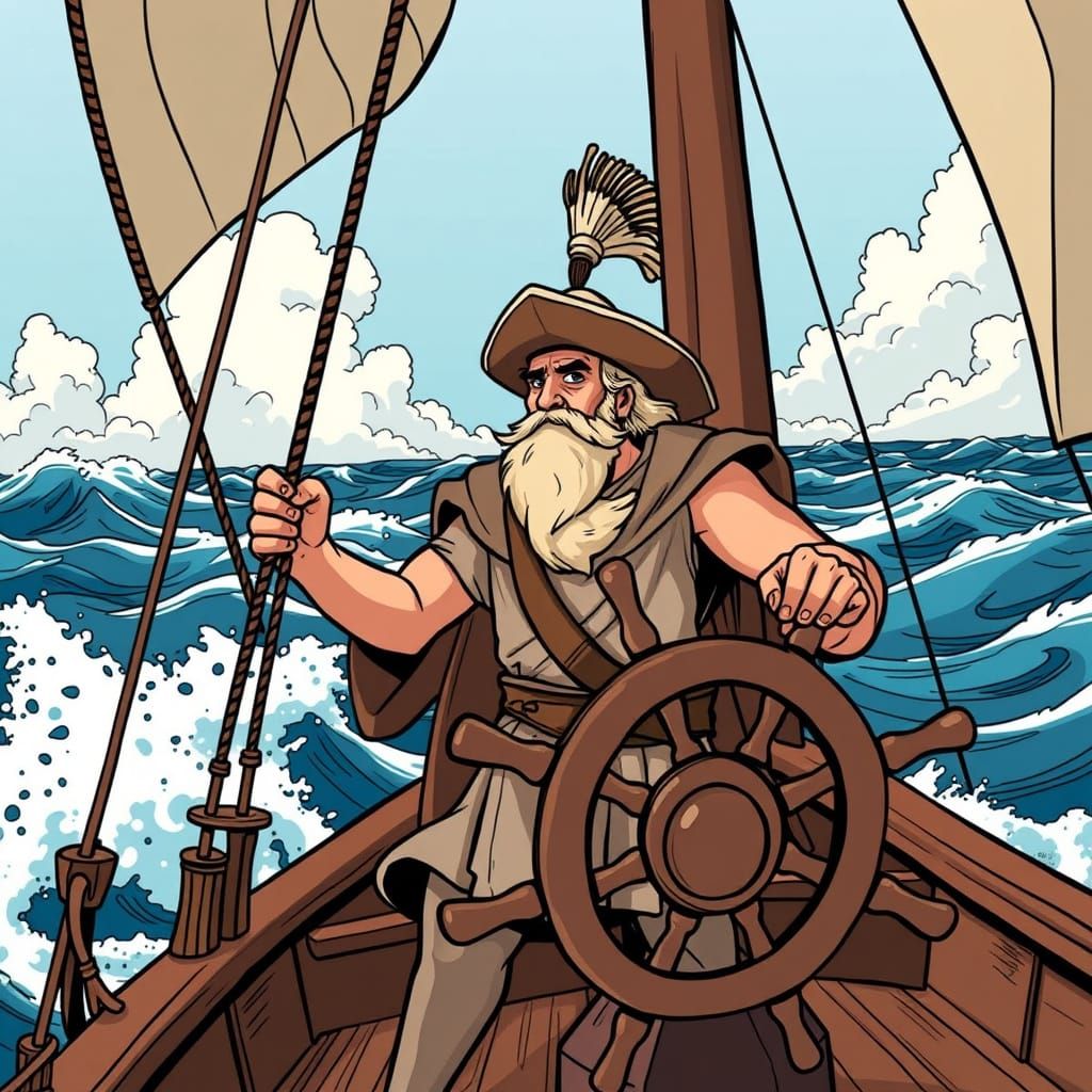 Ancient Greek Sailor Embarks on Epic Quest in Vibrant Comics...