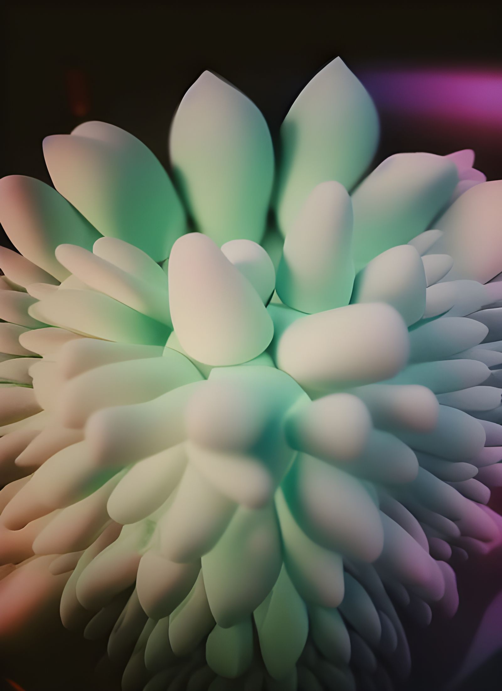 Surreal Translucent Flowers in Detailed 3D Shading