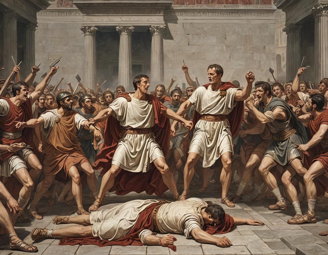 Julius Caesar's Assassination: A Moment of Betrayal