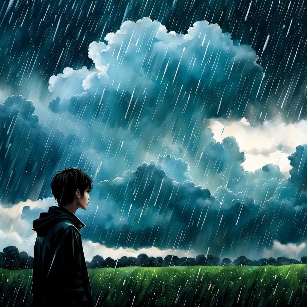 Melancholic Rain Scene
