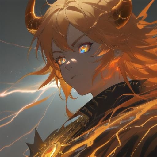 Fierce Red Bull Portrait with Golden Horns