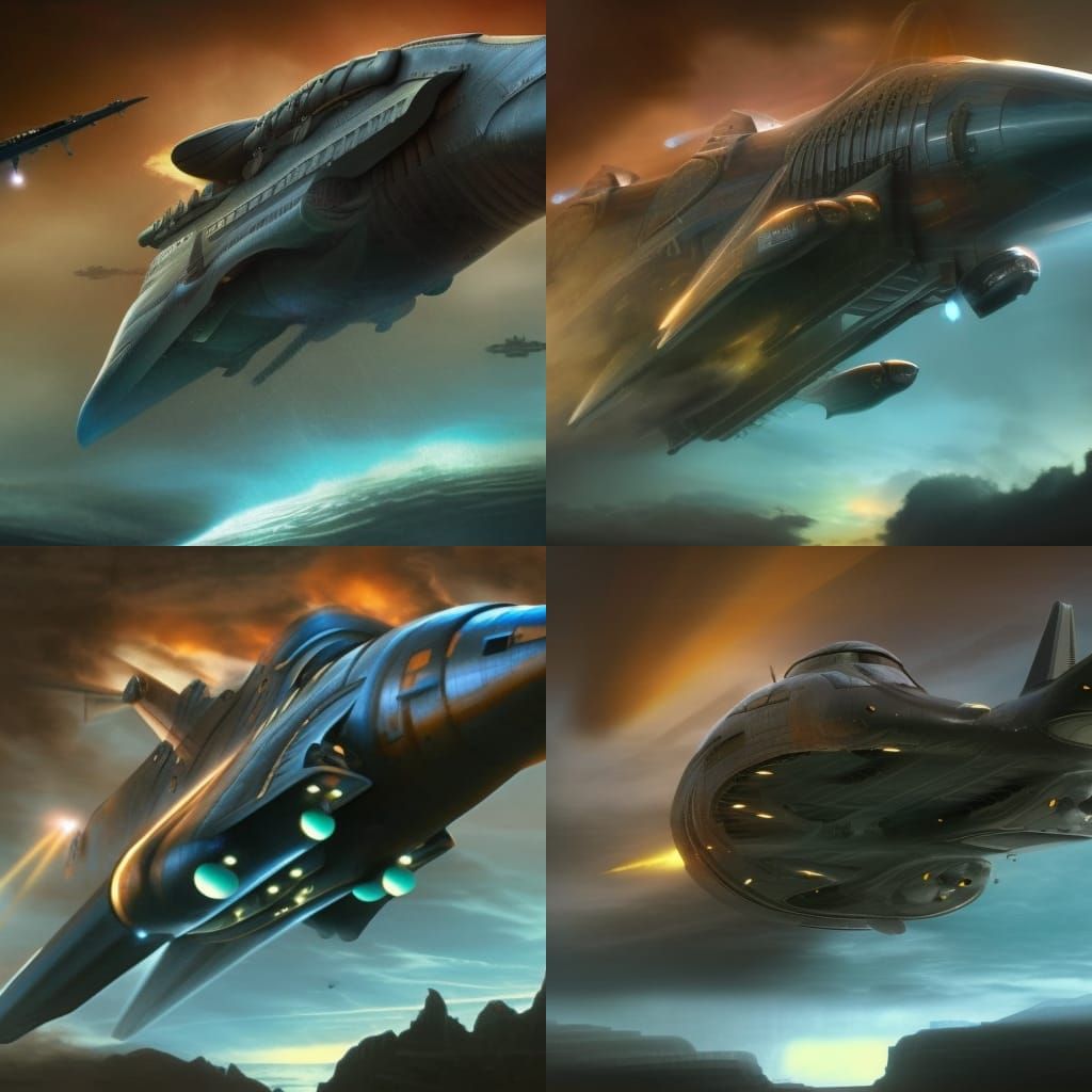 Atlantis Rising with Rockets: Epic Digital Matte Painting