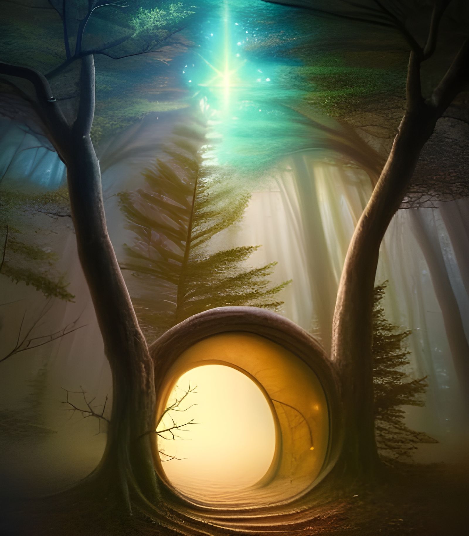 Mystical Forest Portal to a Cosmic Landscape