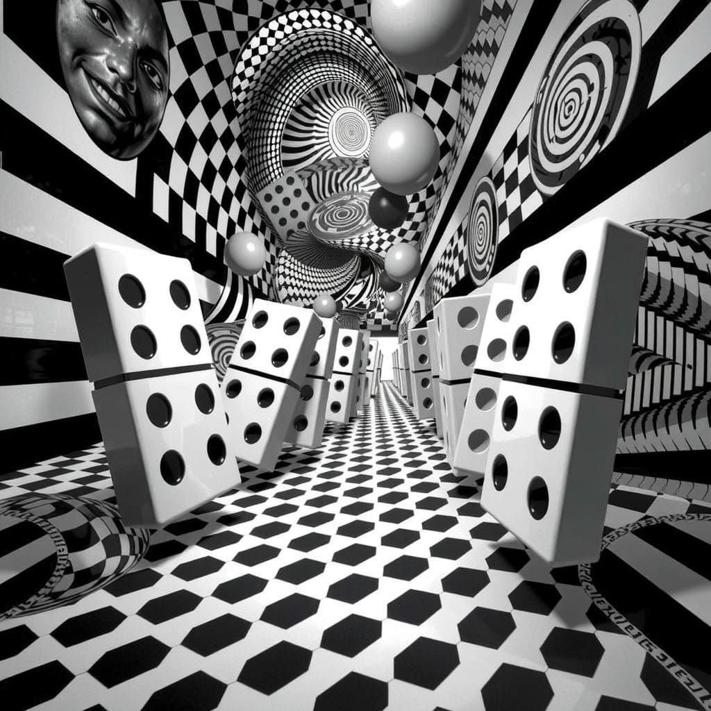 Surreal Dominoes in Geometric Abstraction