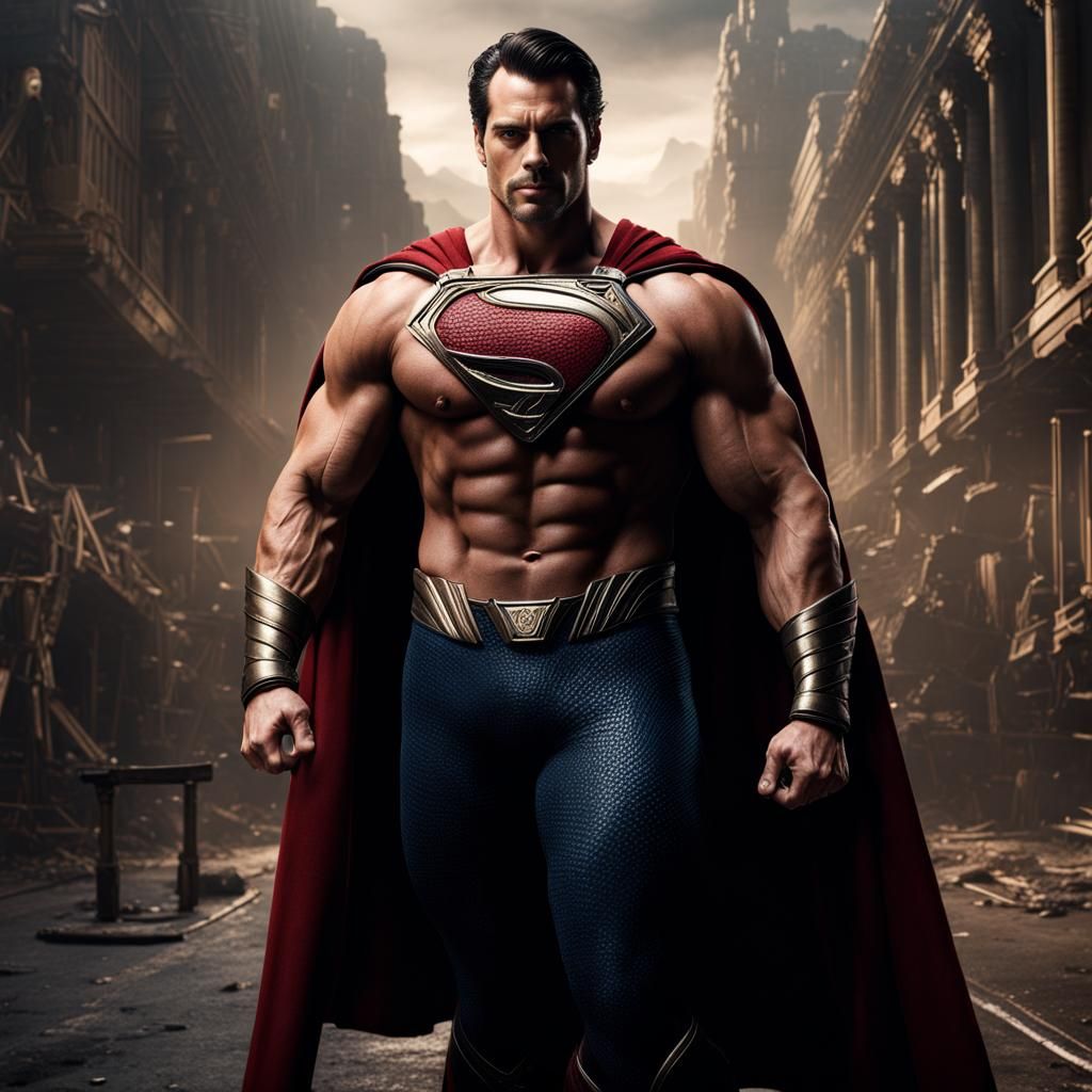 Henry Cavill as Bodybuilder: Detailed Fantasy Art