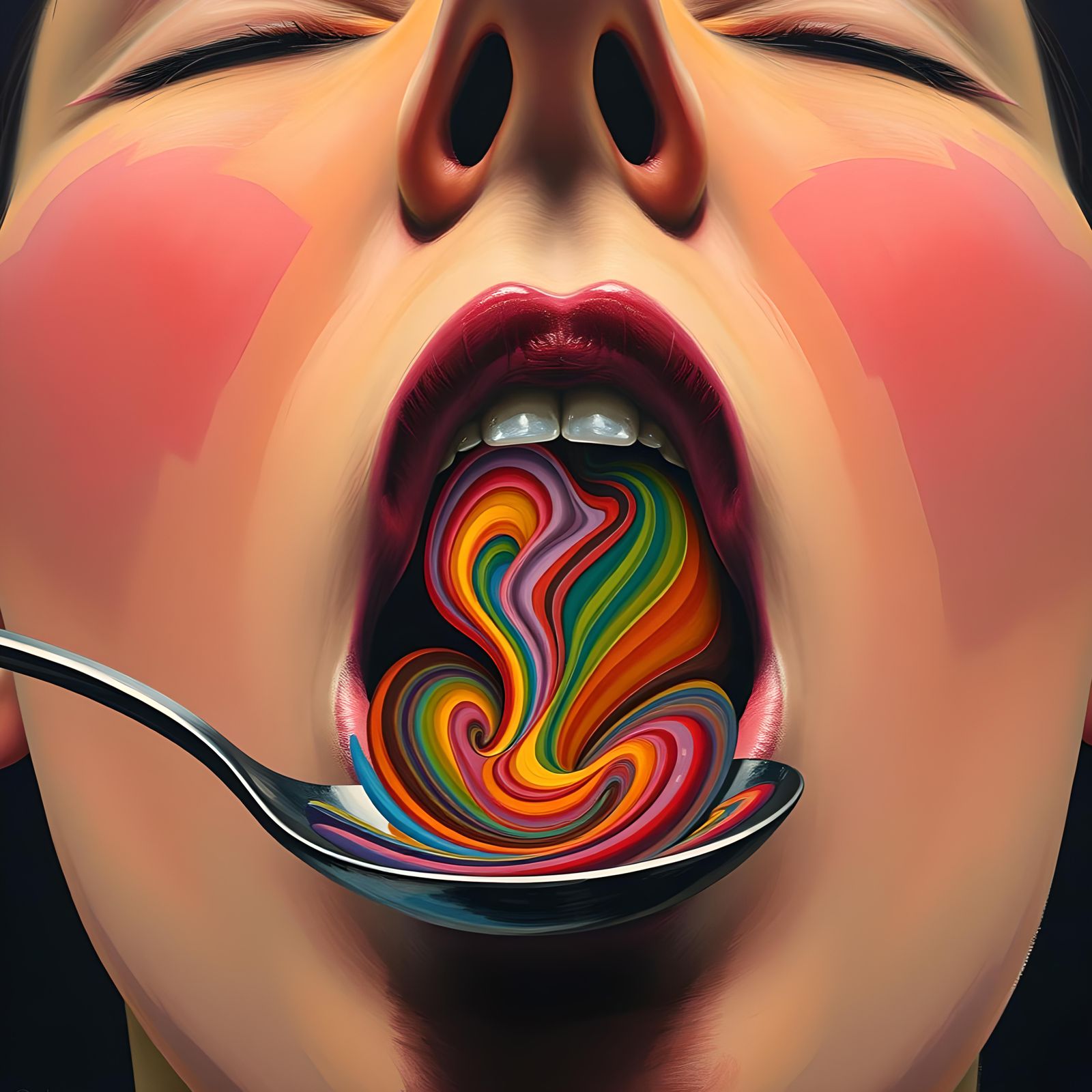 Surreal Taste of Rapture in Dreamlike Scene