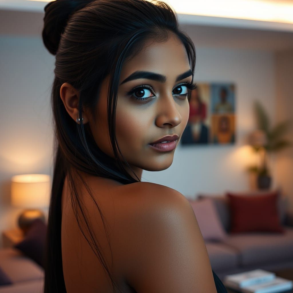 Sensuous Portrait of Pakistani Woman in Low Light