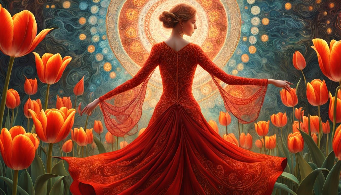 Ethereal Whispers of Blodeuwedd in Vibrant Colors