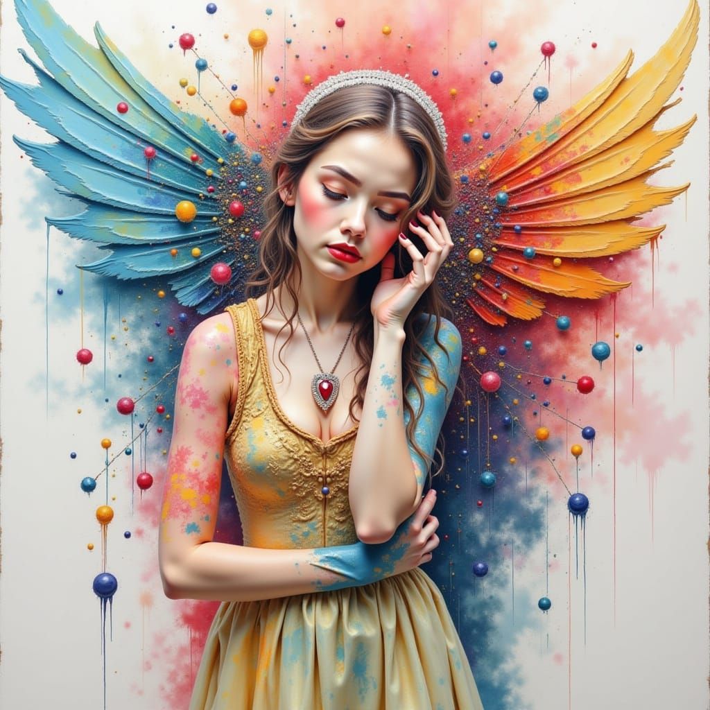 Kidcore Liminal Space in Watercolor Style