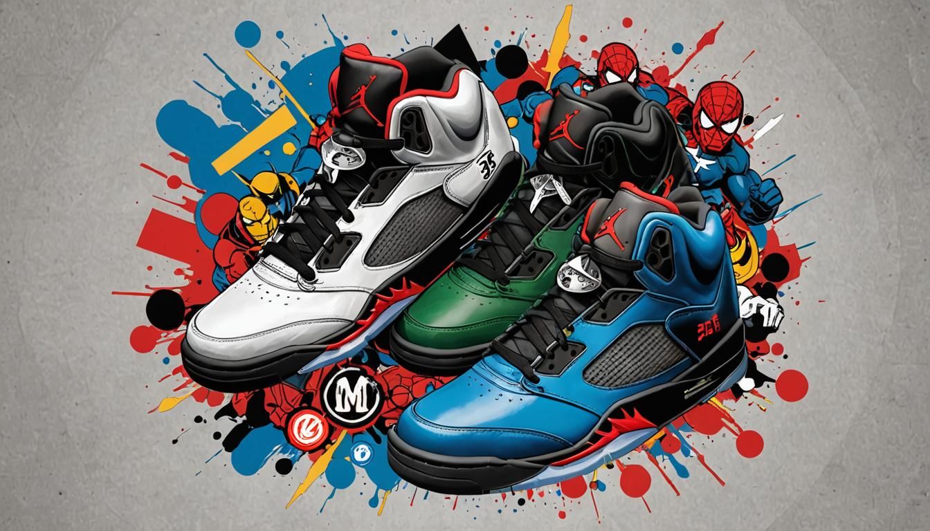 Marvel Comics Inspired Jordan 5 Sneakers