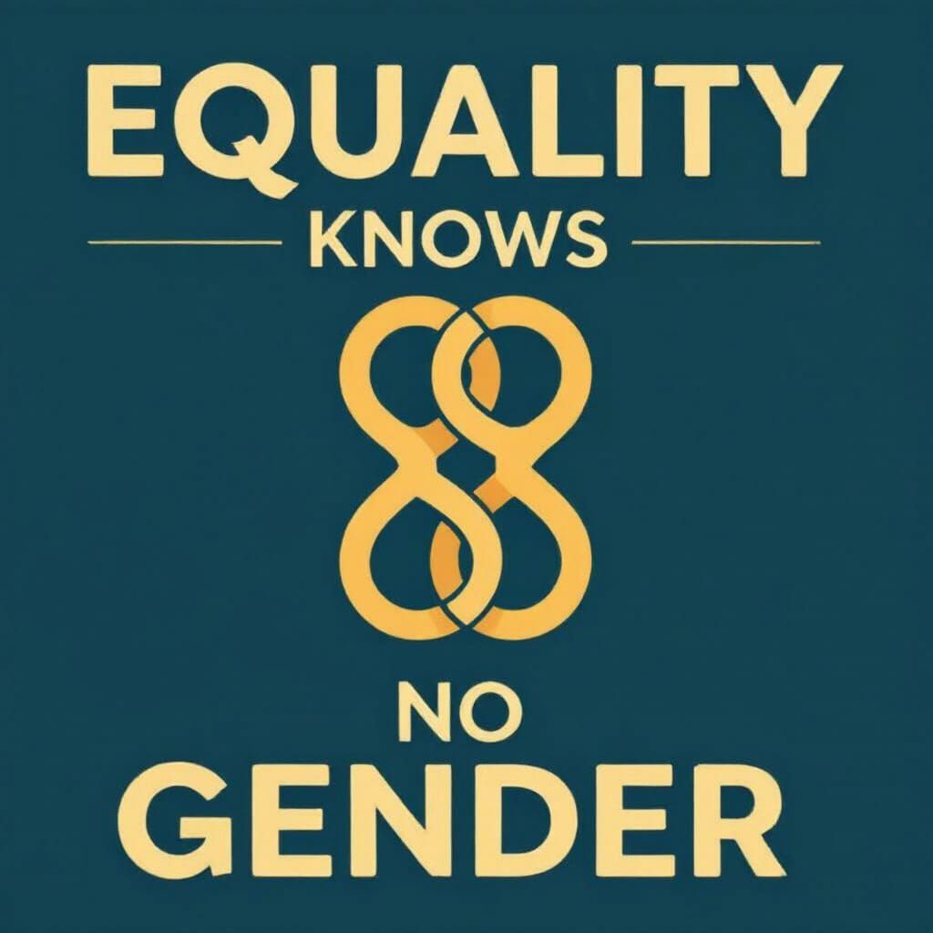 Gender Equality Poster: "Equality Knows No Gender"