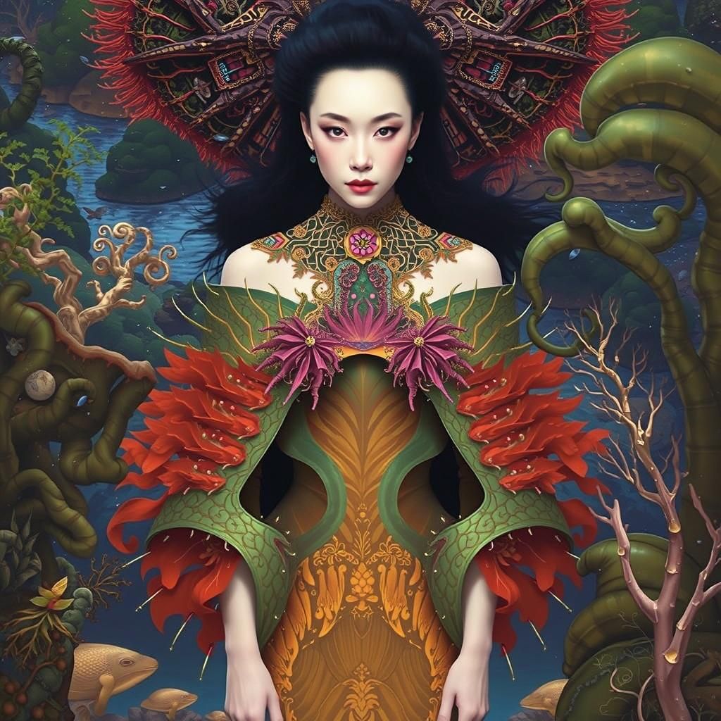 Dragon-Woman Transhumanism in Mycelium Network