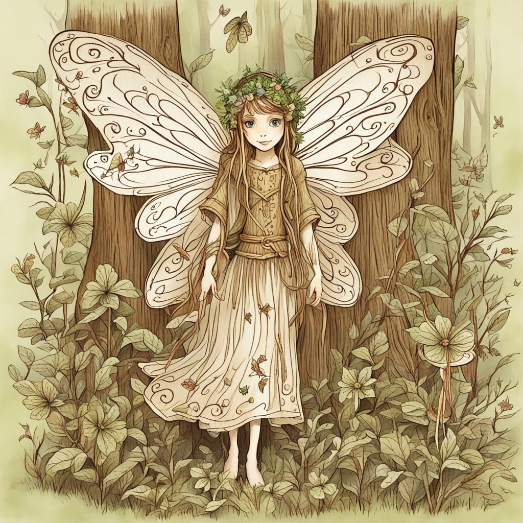 Enchanting Wood Fairy in Forest Glade