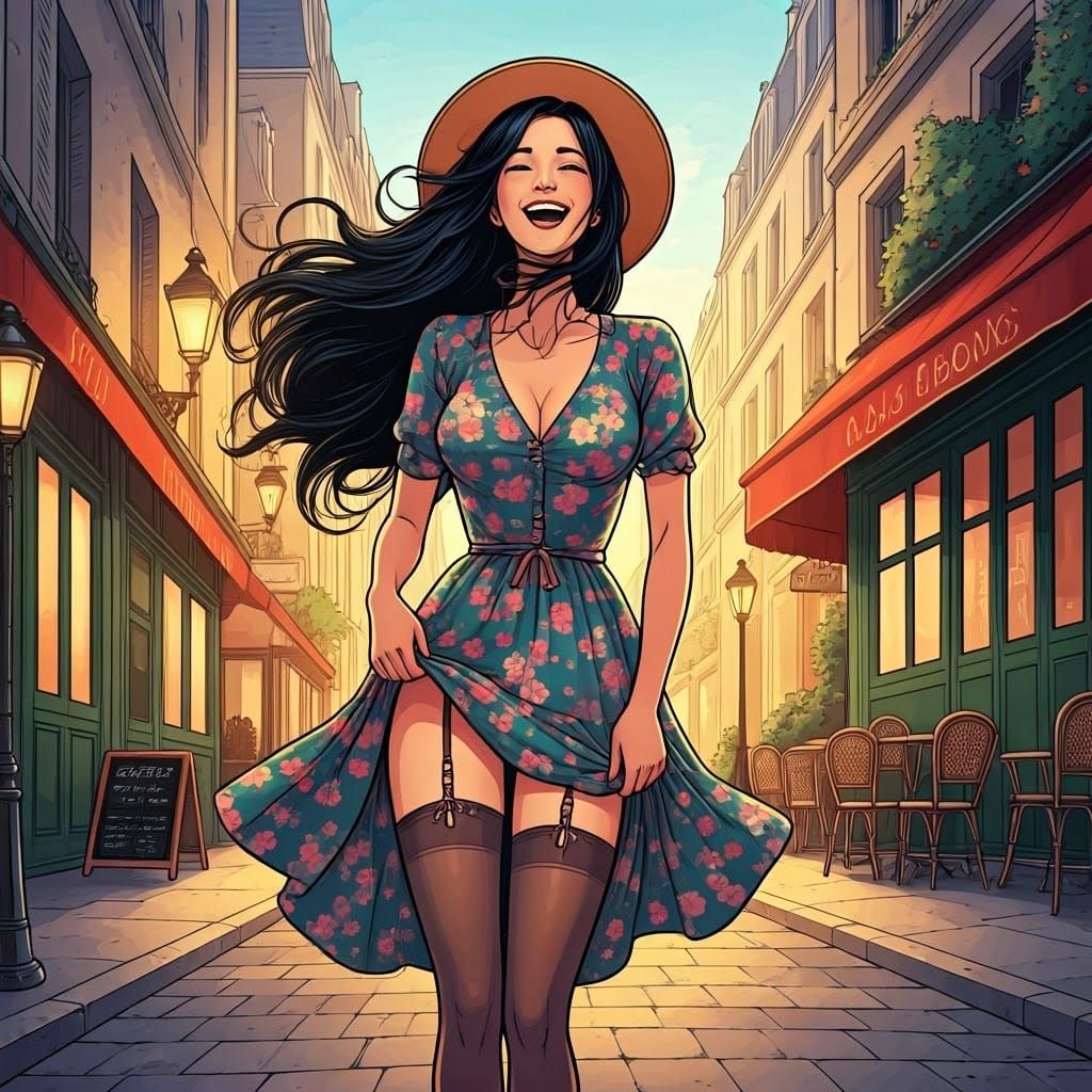 Parisian Wind: A Comic Art Rendition