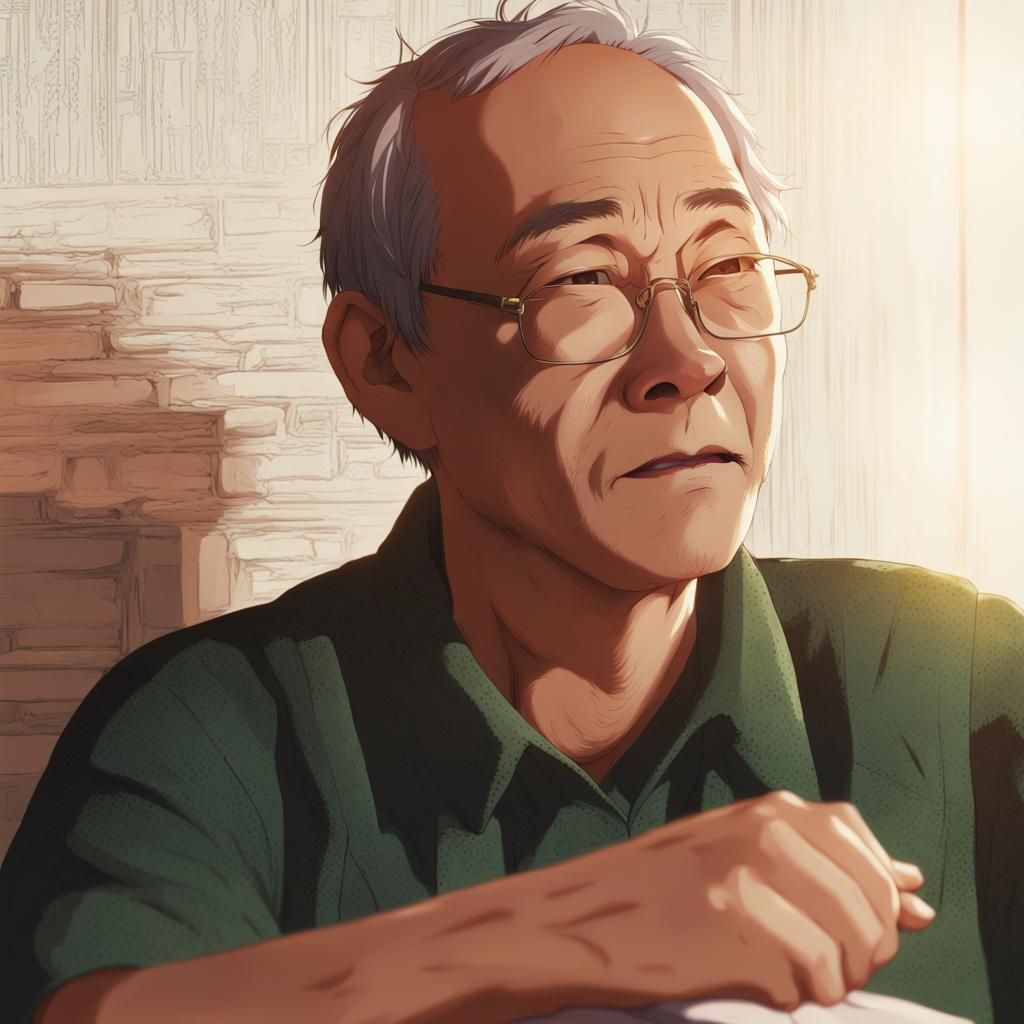 Green Wolf Character in Anime Key Visual Style