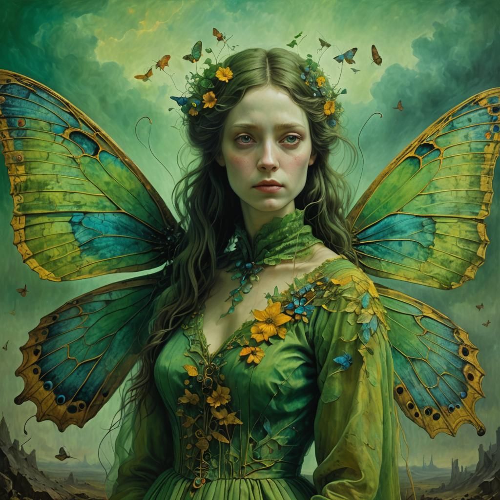 Butterfly Woman Paints Life in Burton-esque Style