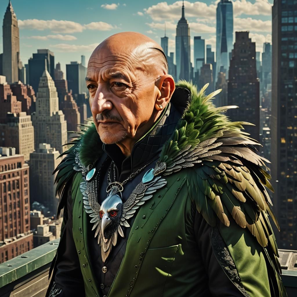 Ben Kingsley as Spider-Man villain The Vulture, concept 3