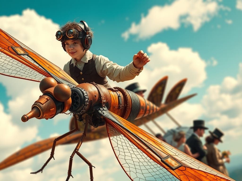 Steampunk Dragonfly pilot 2